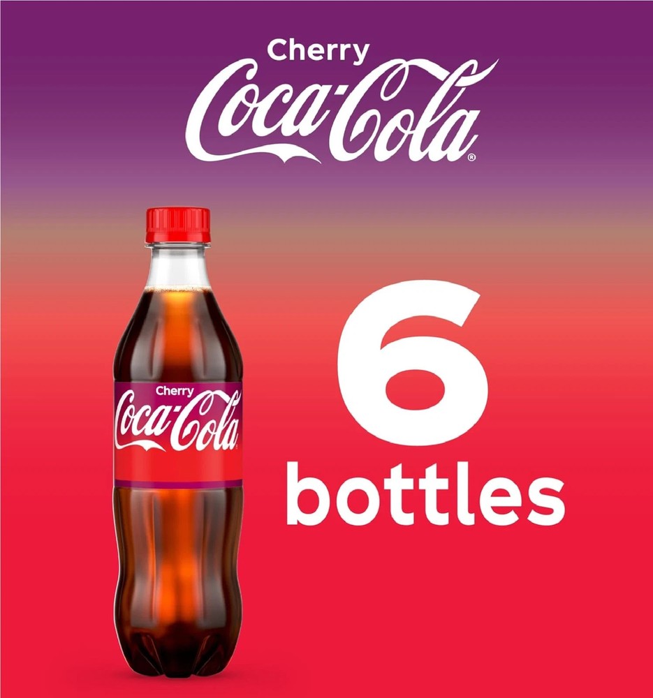 Coca-Cola Coke Cherry Soda, 16.9 fl oz, 6 Pack