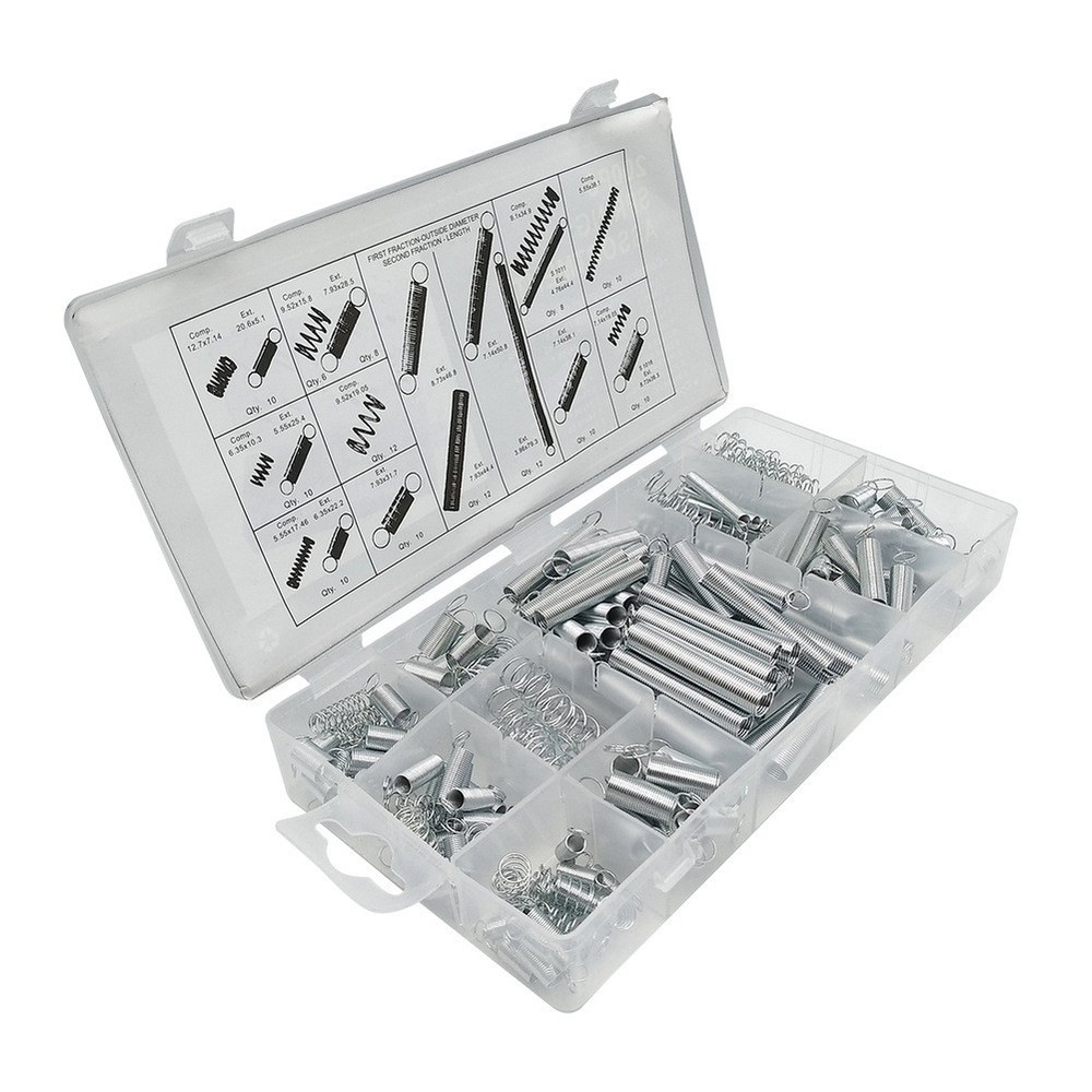 200 PCS Metal Compression and Tension Spring Set for Mechanical Devices