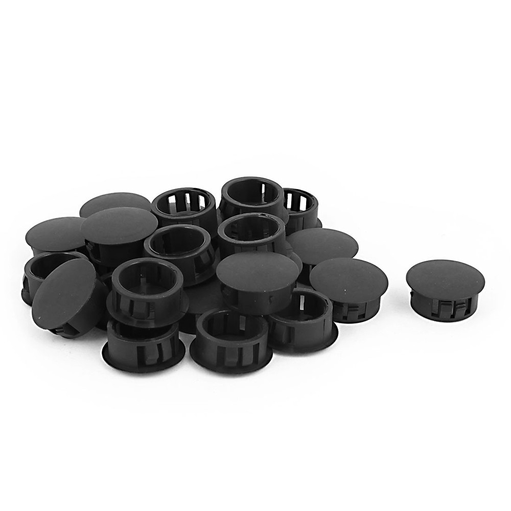 25pcs Plastic 20mm Dia Snap in Type Locking Hole Connectors Button Cover