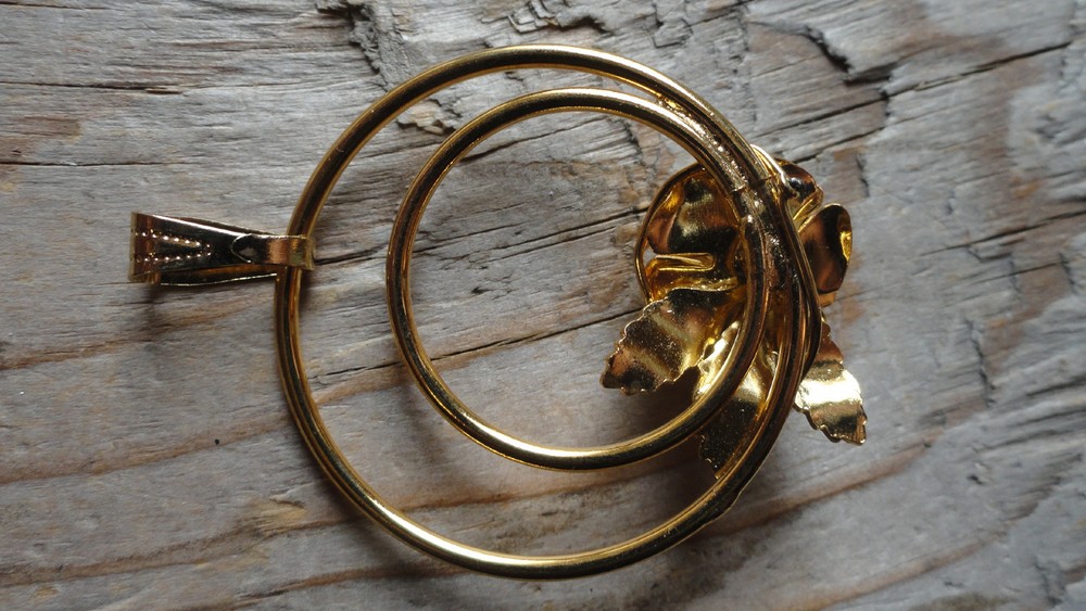 Pendant Rose Circle Hamilton Gold decorative 6mm (pkg 3) 0457