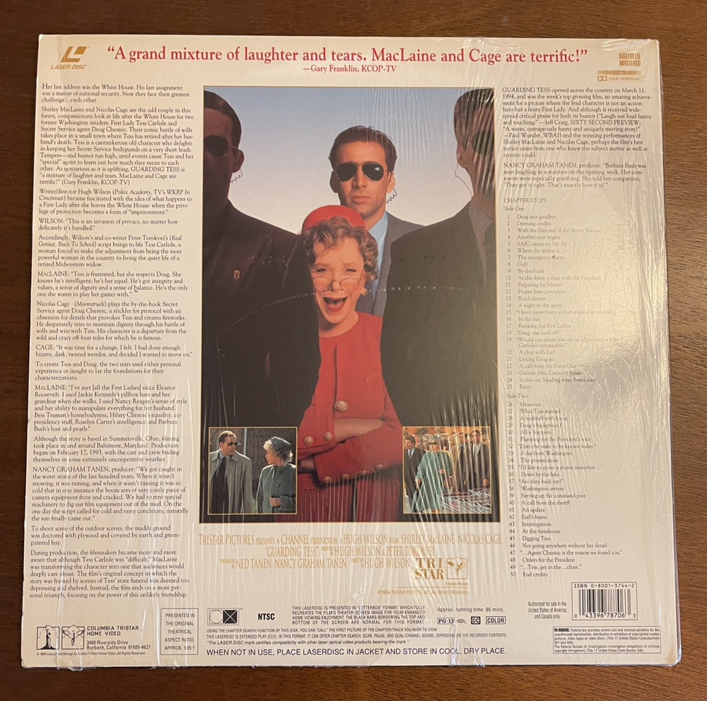 Guarding Tess Deluxe Widescreen Laserdisc LD