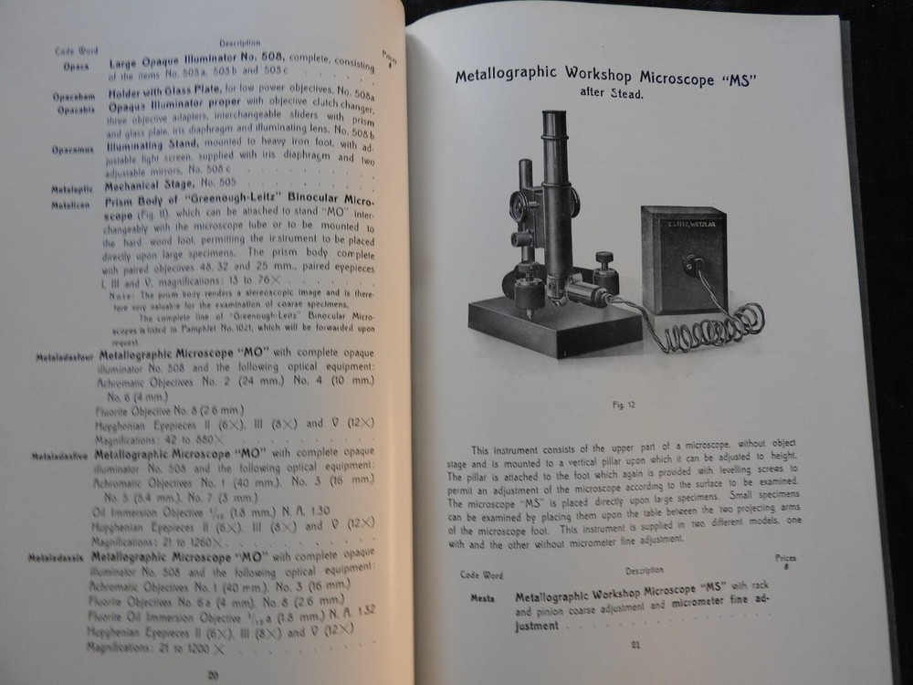 1925 E. Leitz Microscopes Accessory Apparatus Grinding Machines Catalog NEW YORK