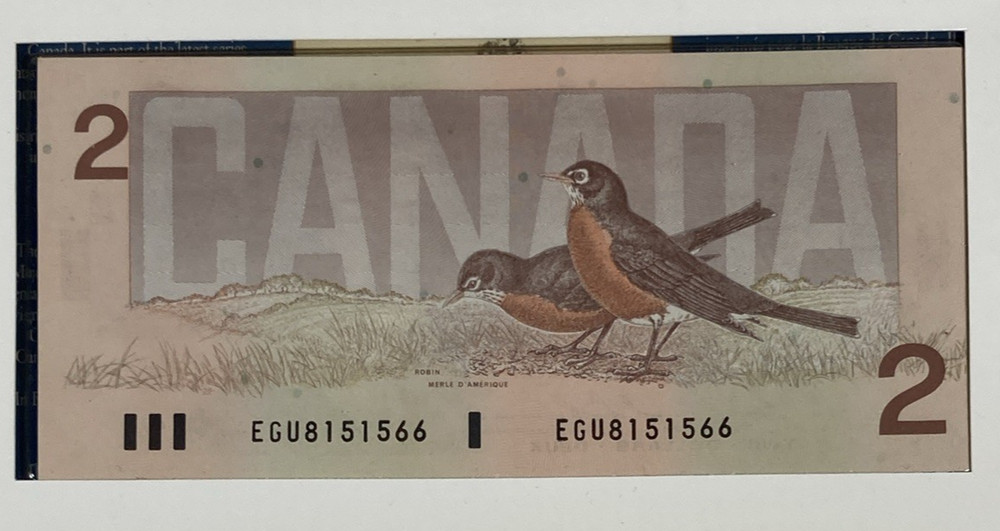 1996 Canada $2 Coin and Bank Note Set. OGP.