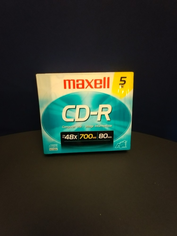 Maxell CD-Rs - 5 Pack - 700MB 80-Minute, Sealed!