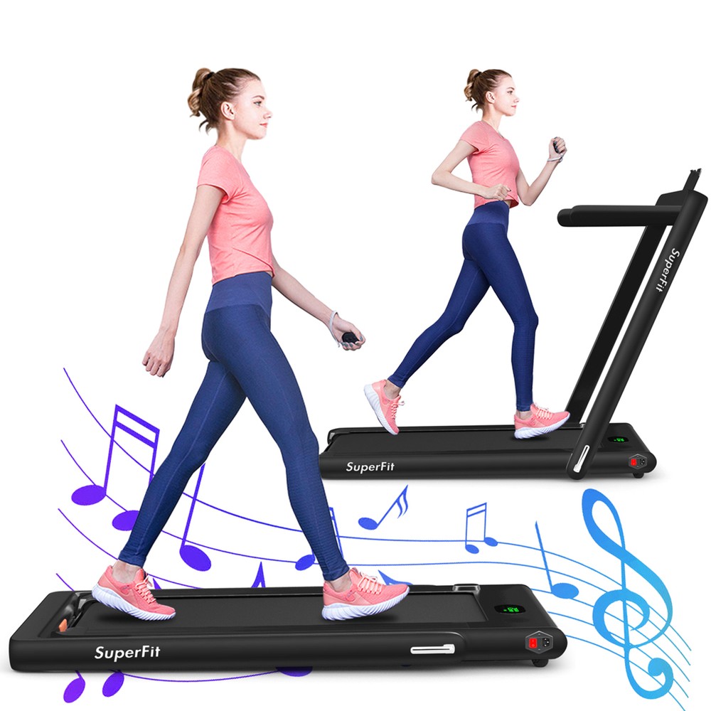 Motorized Treadmill Folding Under Desk Electric Treadmill W/APP Black