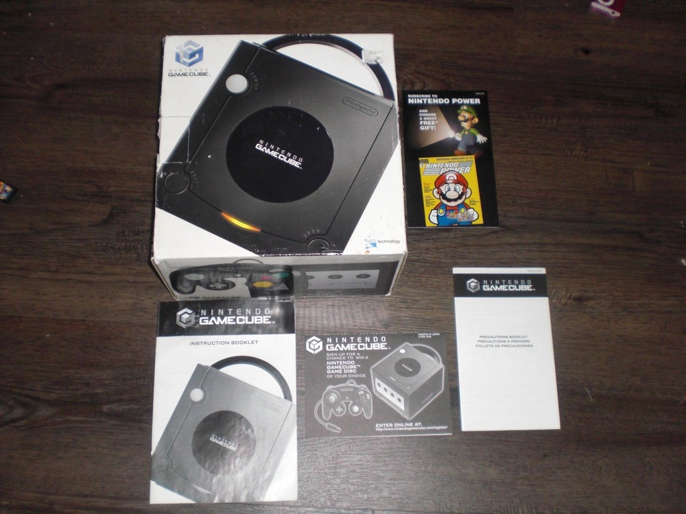 Nintendo GameCube Black Console System BOX ONLY No Console System w Insert Paper
