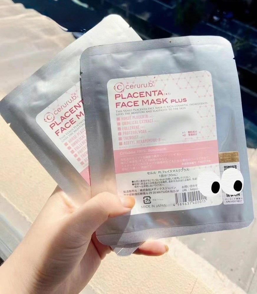 Ceruru.b PLACENTA FACE MASK PLUS 5 sheets