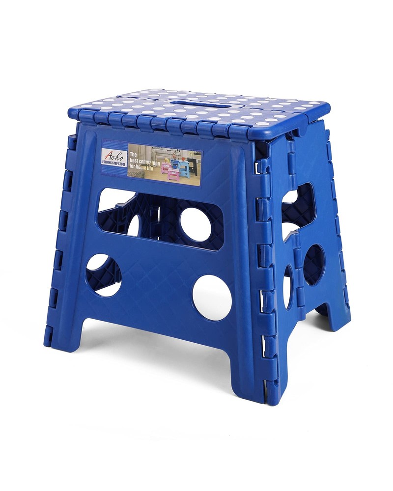 ACKO Folding Step Stool 13 Inch Height Heavy Duty Foldable Stool for Kitchen