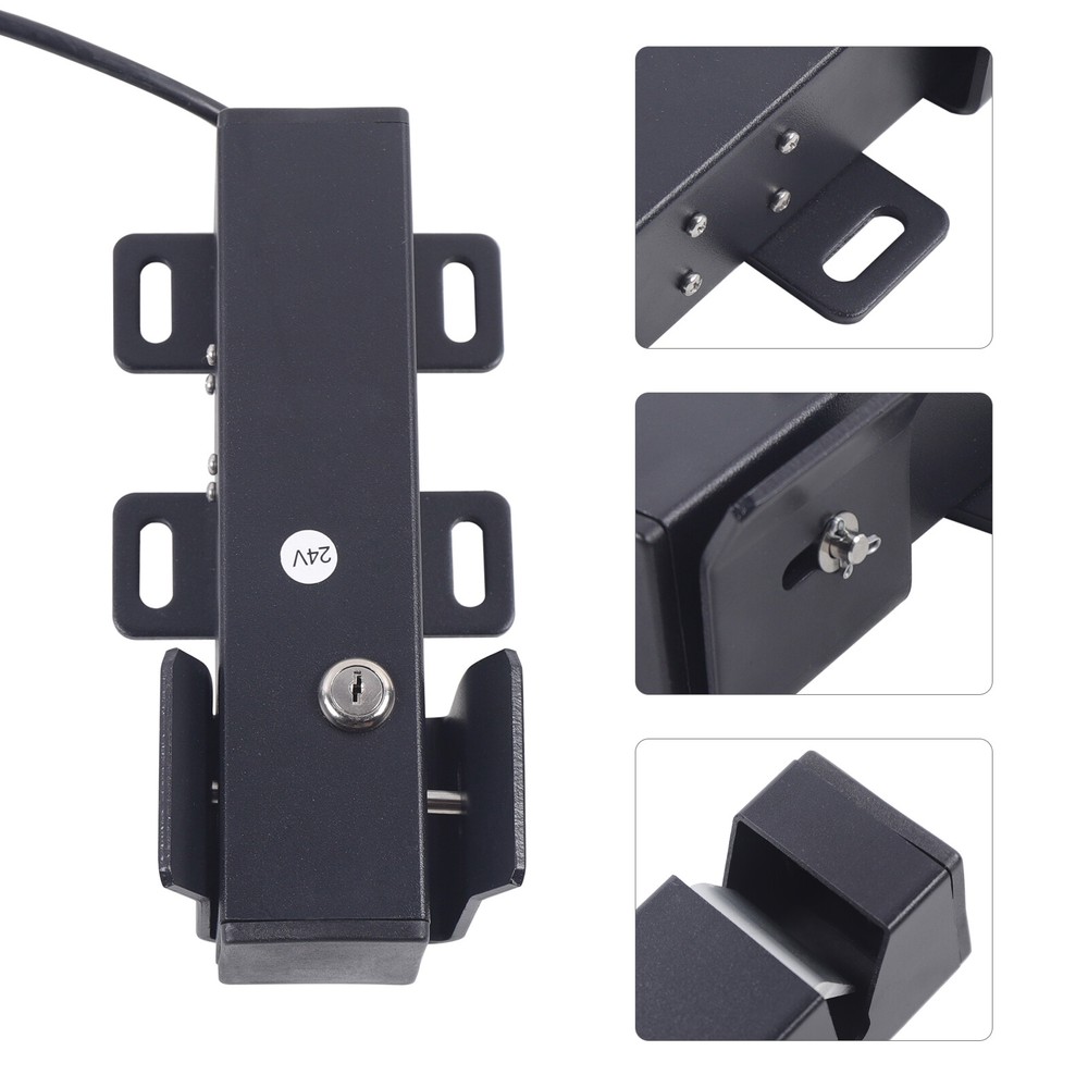 Black Electric Gate Lock Automatic Swing Sliding Gate Opener +Remote Control