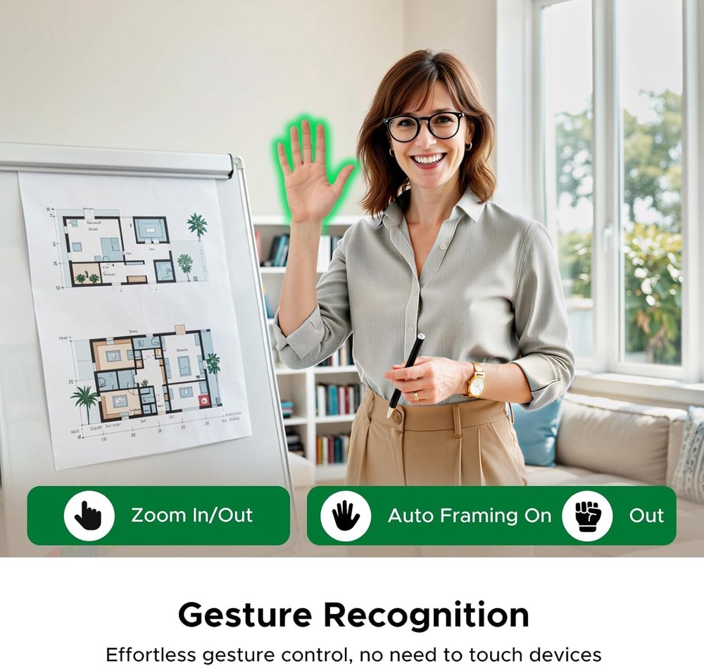 High-Performance 4K Webcam with Integrated Tripod & Auto Focus for Creators