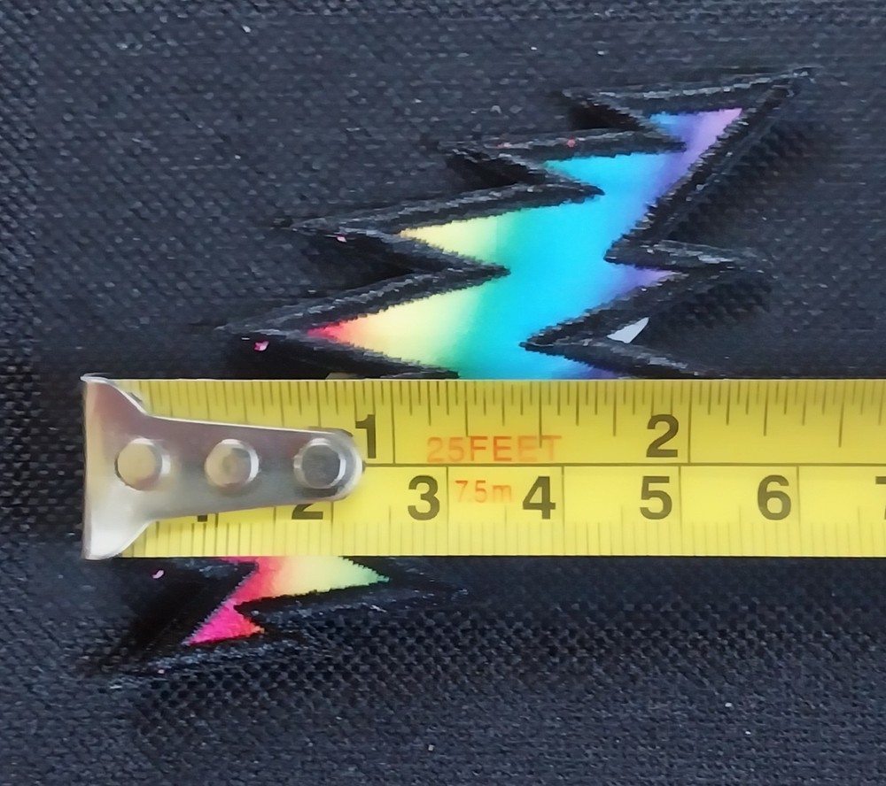 LICENSED ~ GRATEFUL DEAD Tie Die Lightning Bolt Logo ~ Iron On Band PATCH