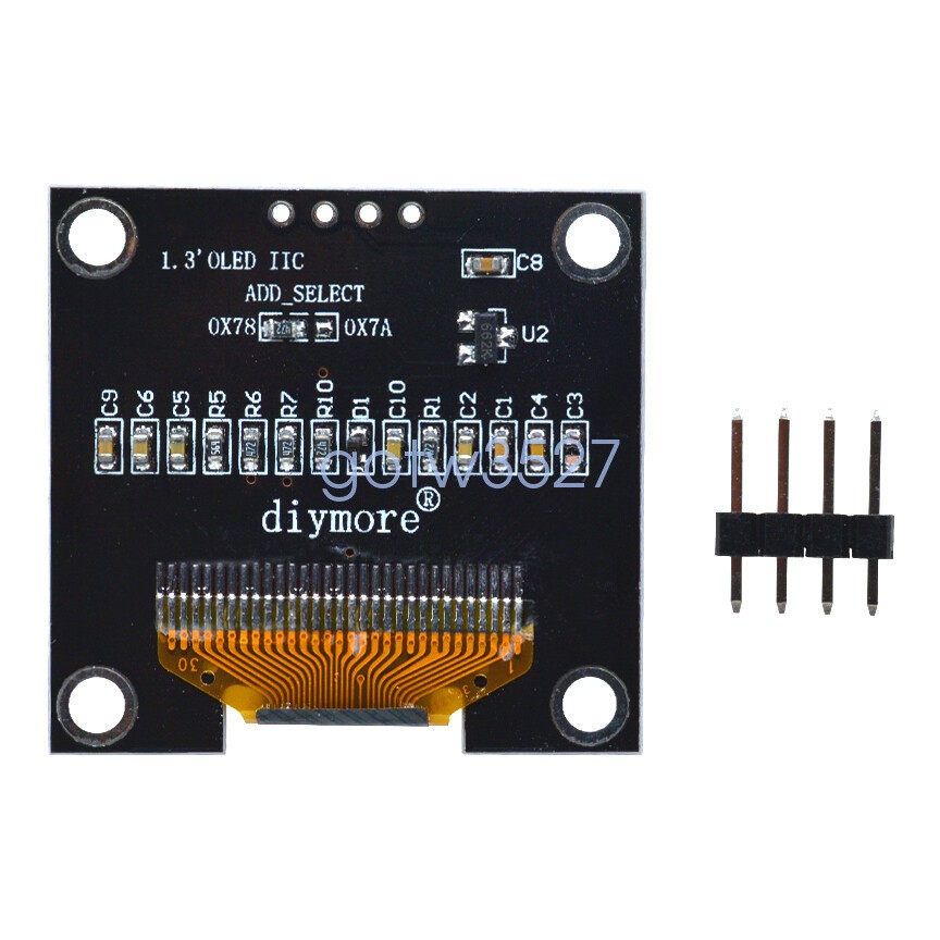 1.3" OLED LCD Display Module White/Blue IIC I2C Interface 3.3-5V For Arduino