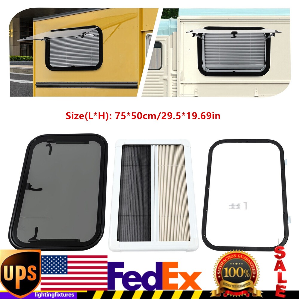 Rv Exit Window 30" W X 20" H Optional Trim Rv Window Replacement Camper + Screen