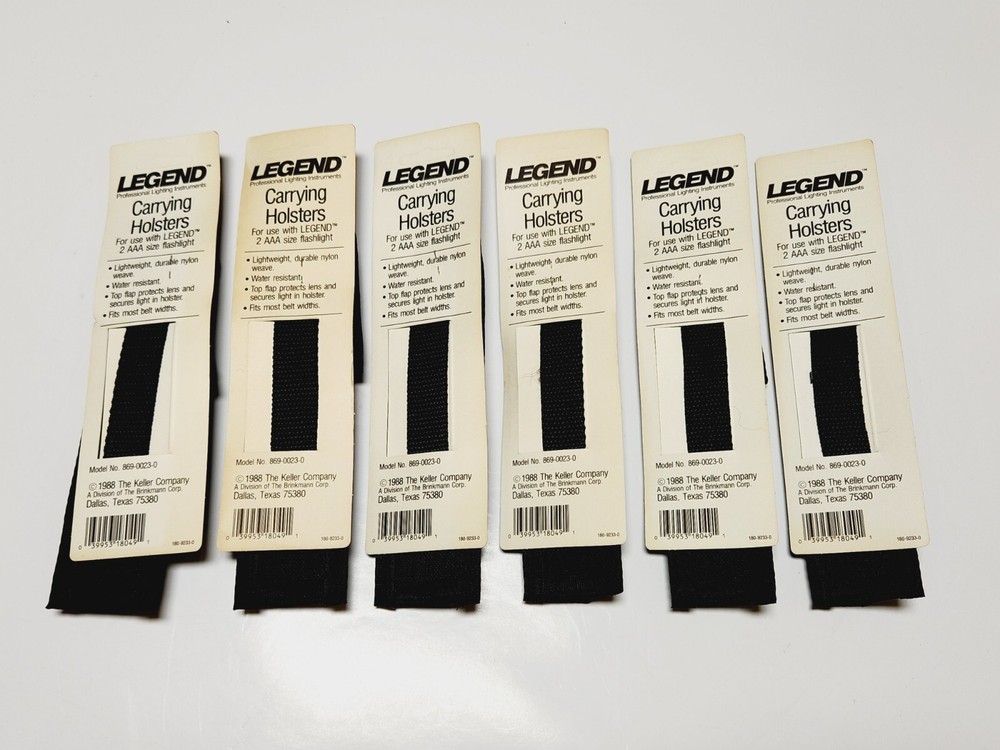 Nylon Flashlight Holster Belt Loop AAA Size 6pk