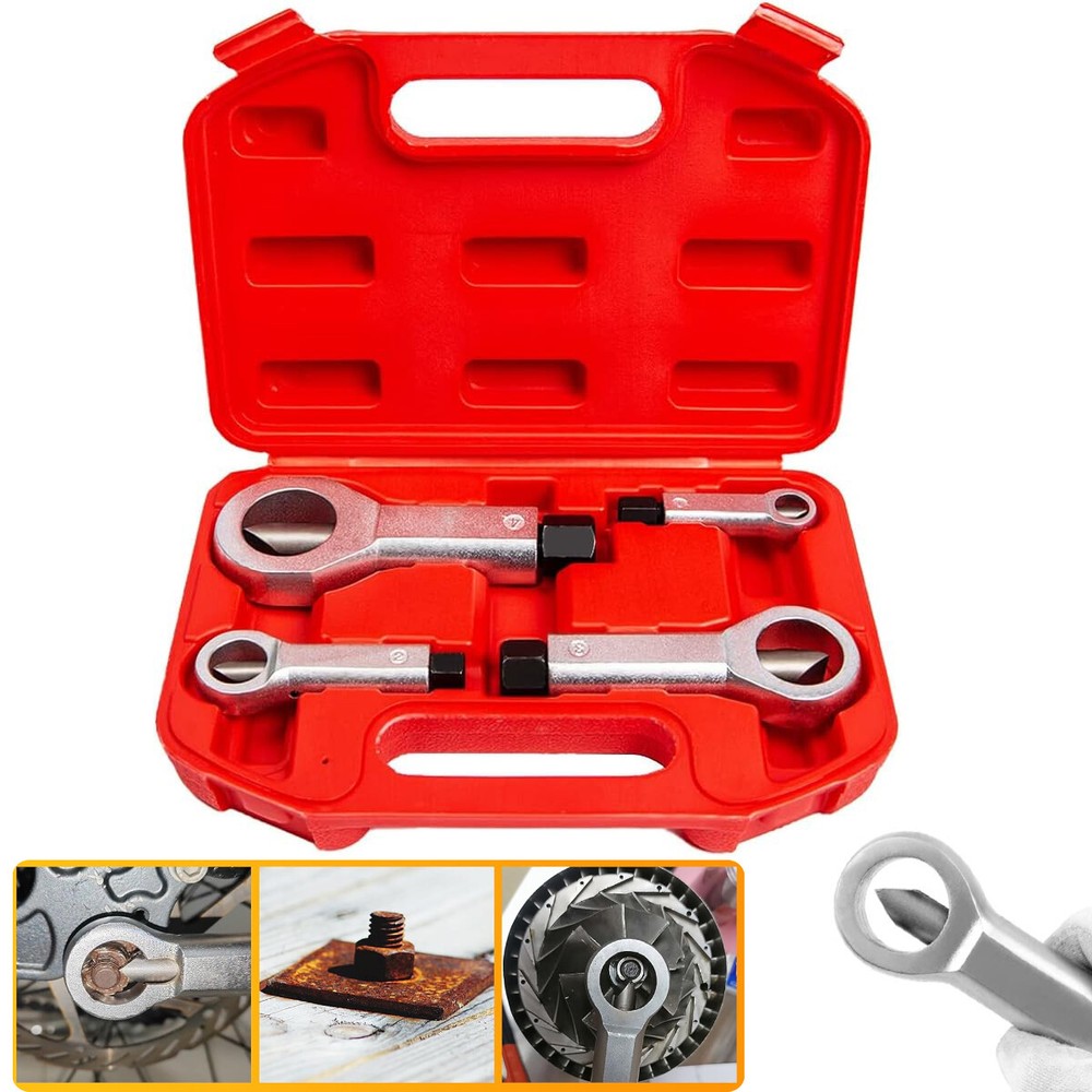 4PCS Nut Splitter Breaker 9-27mm Nut Remover Extractor Adjustable Cracker Tools