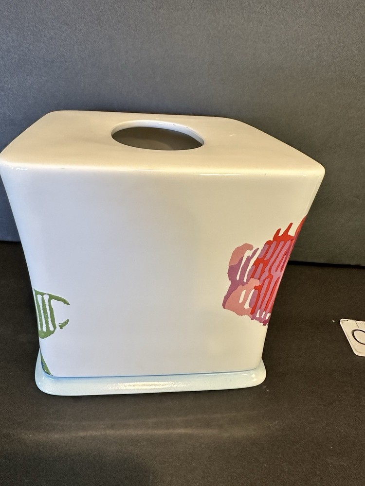 Lenox Tissue Box Cover Garden Graffiti HTF