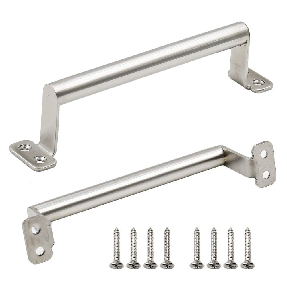 Rannb Sliding Door Handle Barn Handles Pocket Pulls Medium, Silver