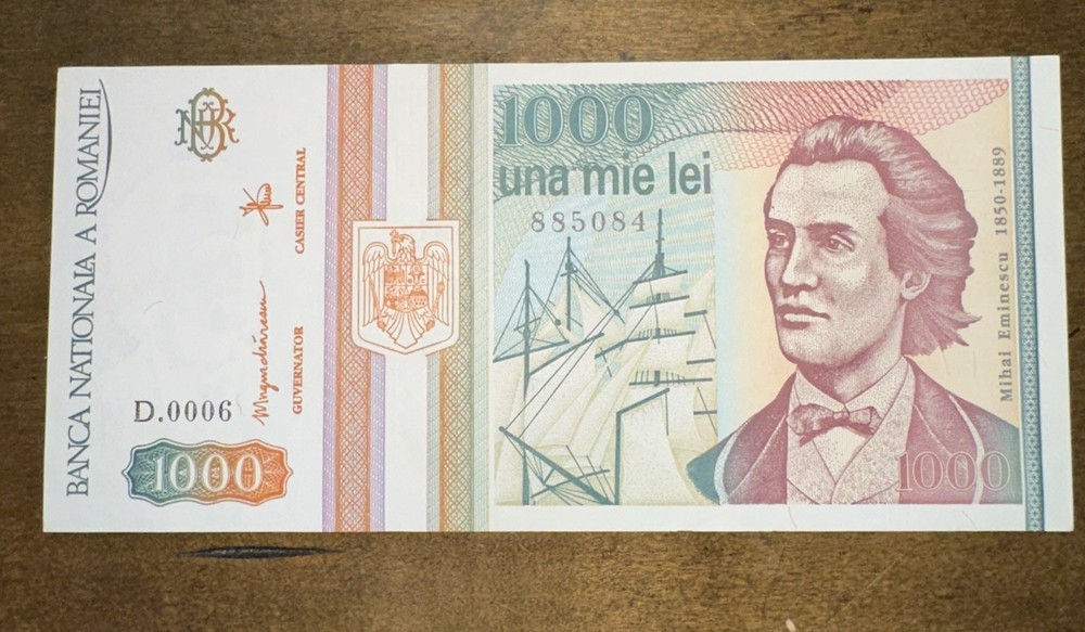 Romania, 1000 Lei, 1993, D.0006, UNC