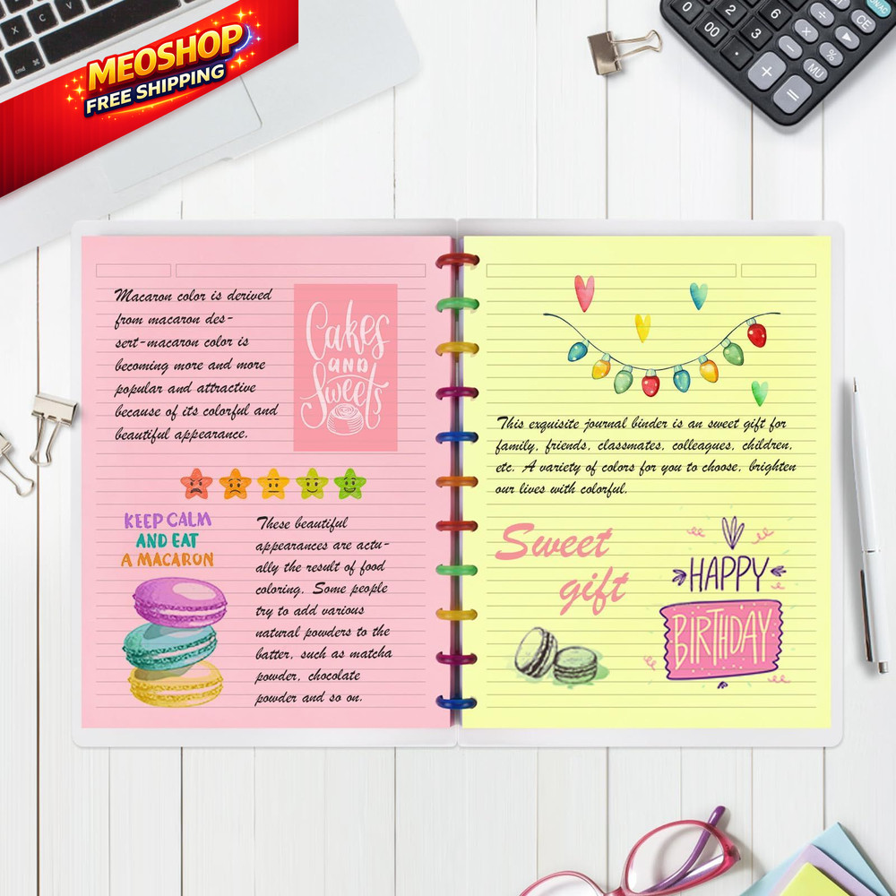 Letter Size 11 Discs 120gsm Discbound Refill Paper, 200 Sheets, White