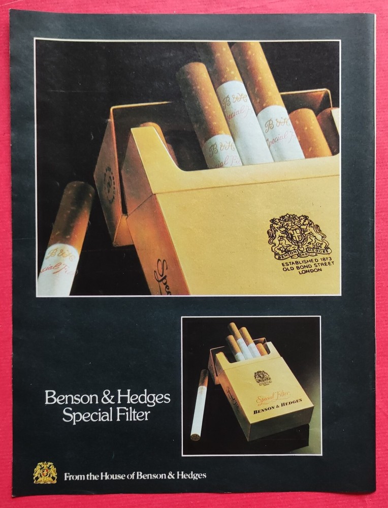Press Ad: BENSON & HEDGES Cigarette Special Filter and VARTA Battery