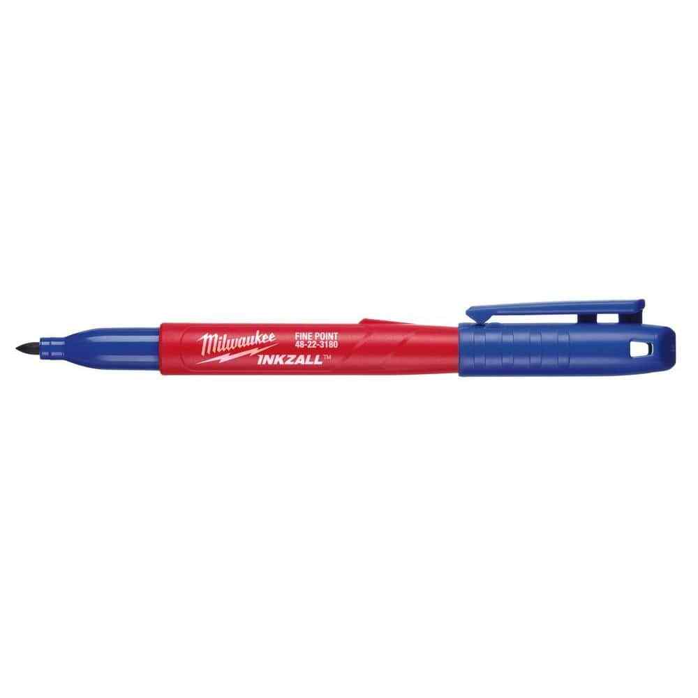 INKZALL Multi-Colored Fine Point Jobsite Permanent Markers (4-Pack)