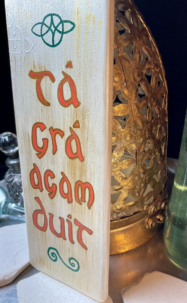 Wooden Handcrafted /Painted Message Board, Irish Theme