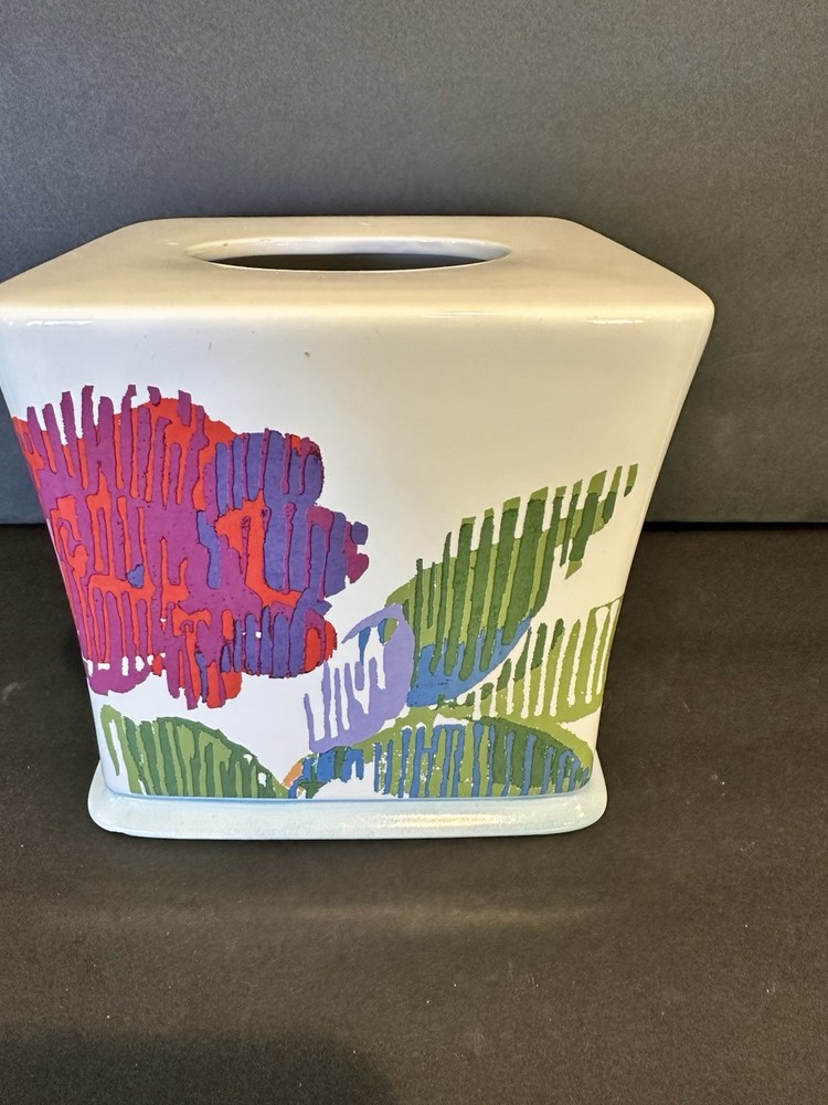 Lenox Tissue Box Cover Garden Graffiti HTF