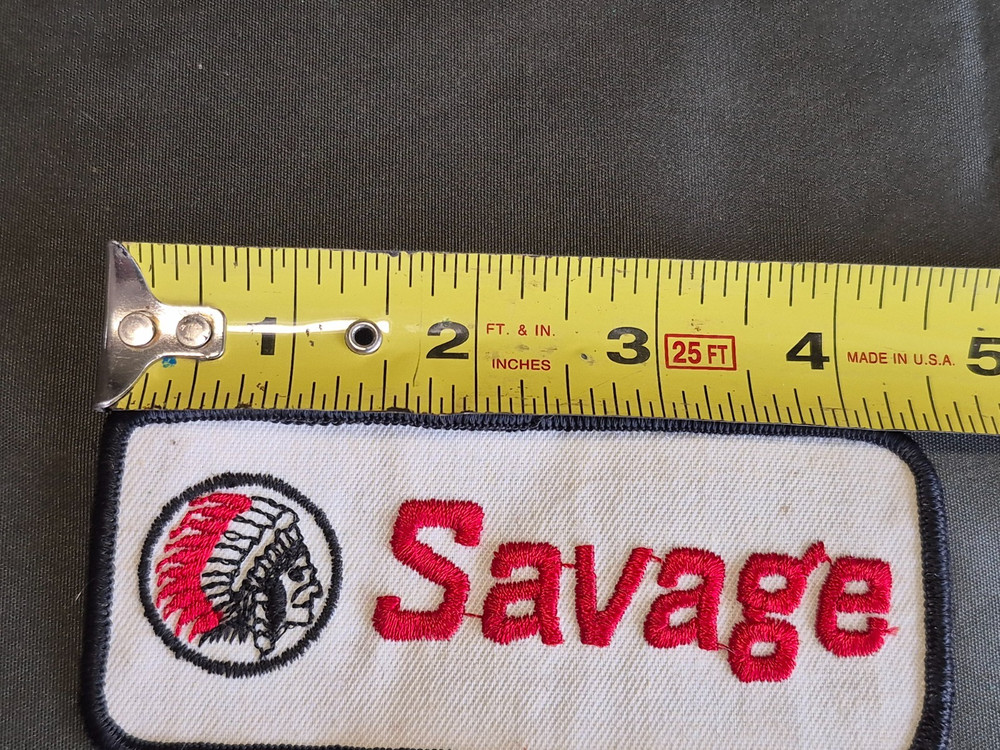 SAVAGE ARMS 4" Sew-on Patch MINT Cond PE