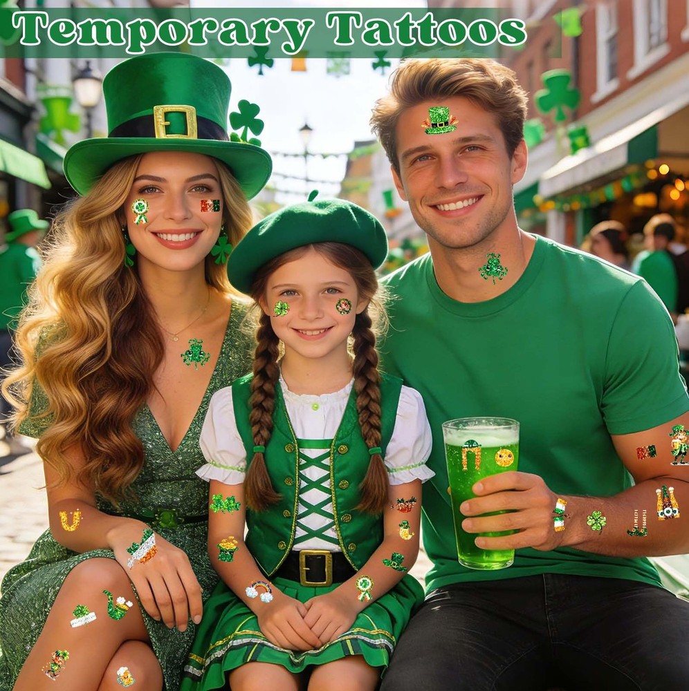 St Patricks Day Accessories & Decorations, 48Pcs St. Patrick's Green