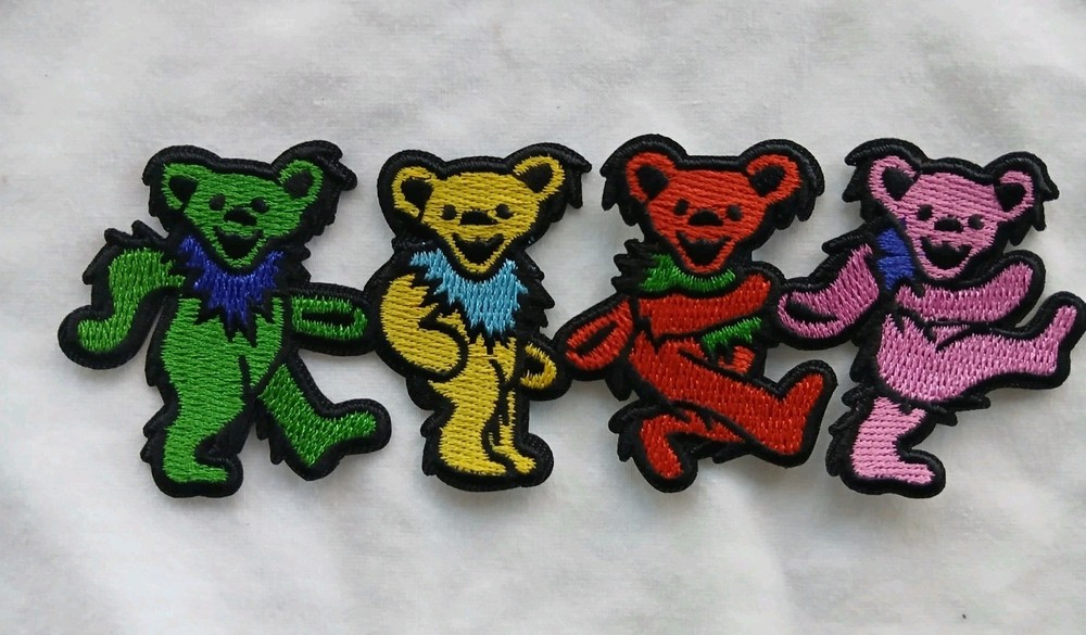 Grateful Dead Marching Bears Dancing Bears Embroidered Patch 2" x 6" Licensed