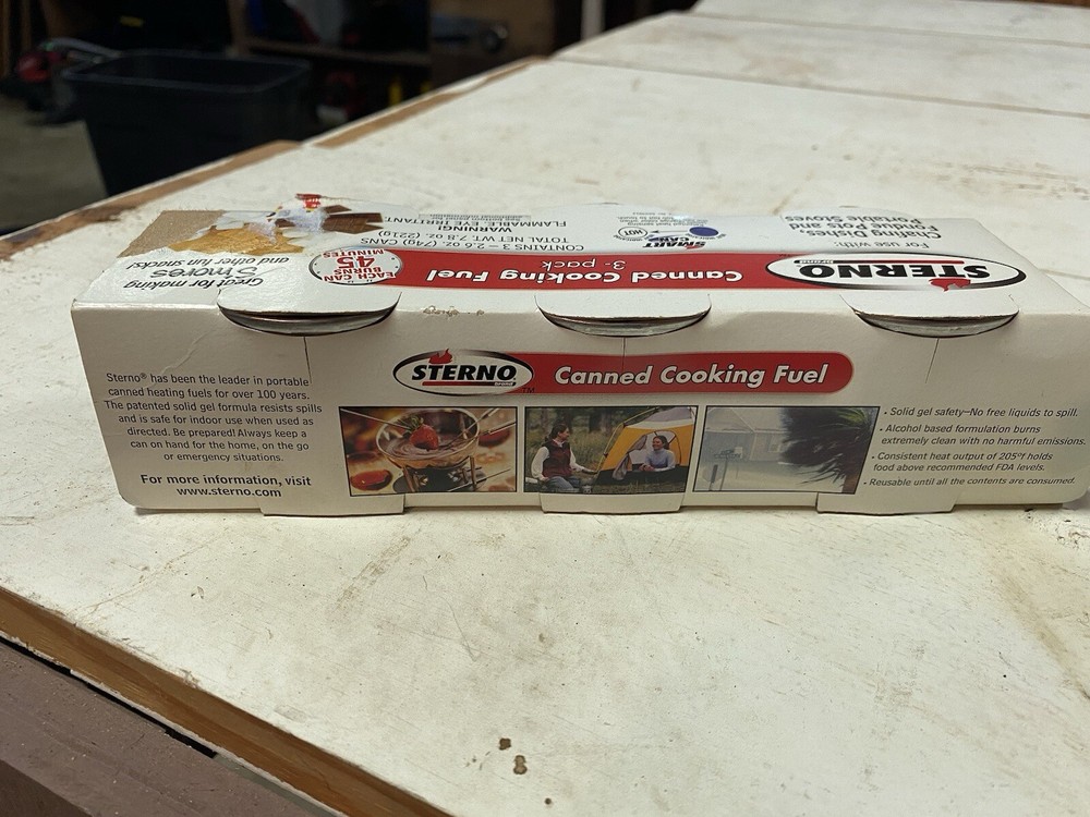 Sterno Canned Cooking Fuel, 3 Pack