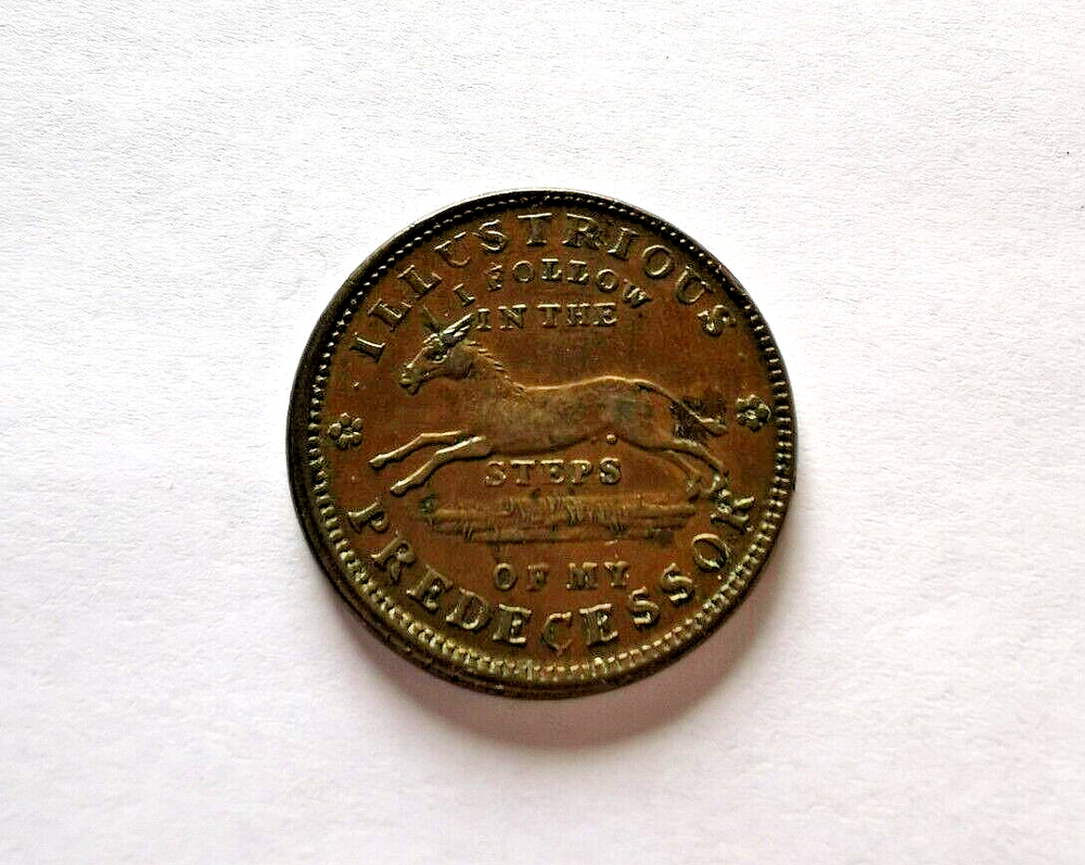 1837 US Hard Times Cooper Token ILLUSTRIOUS PREDECESSOR HT-33