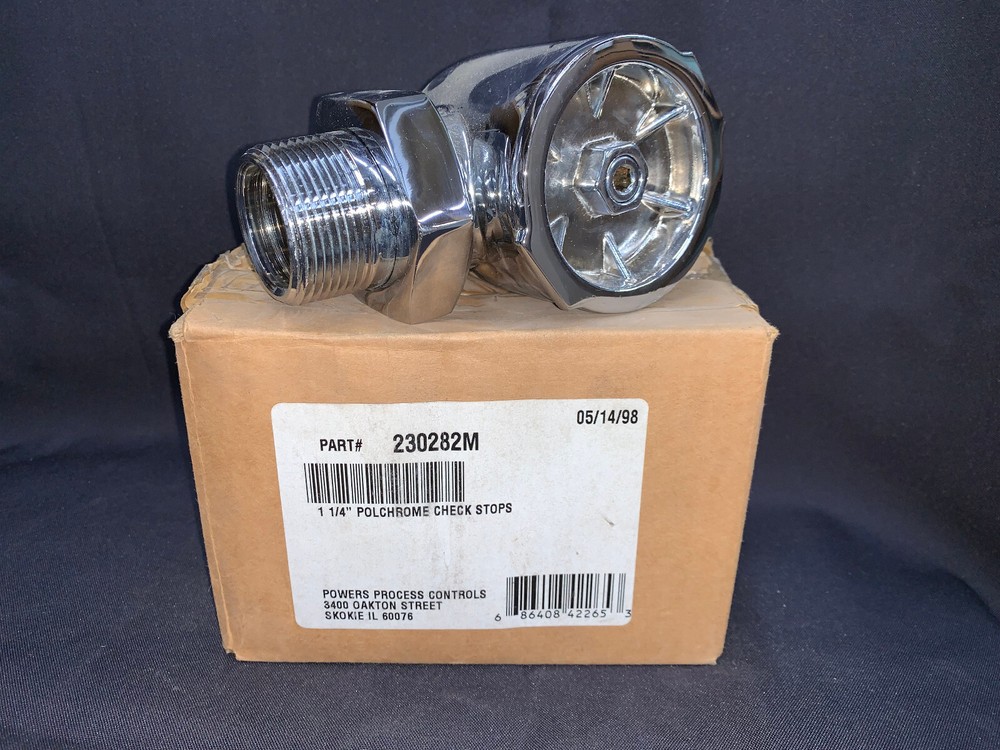Powers 230282M 1-1/4" POLYCHROME CHECK STOPS