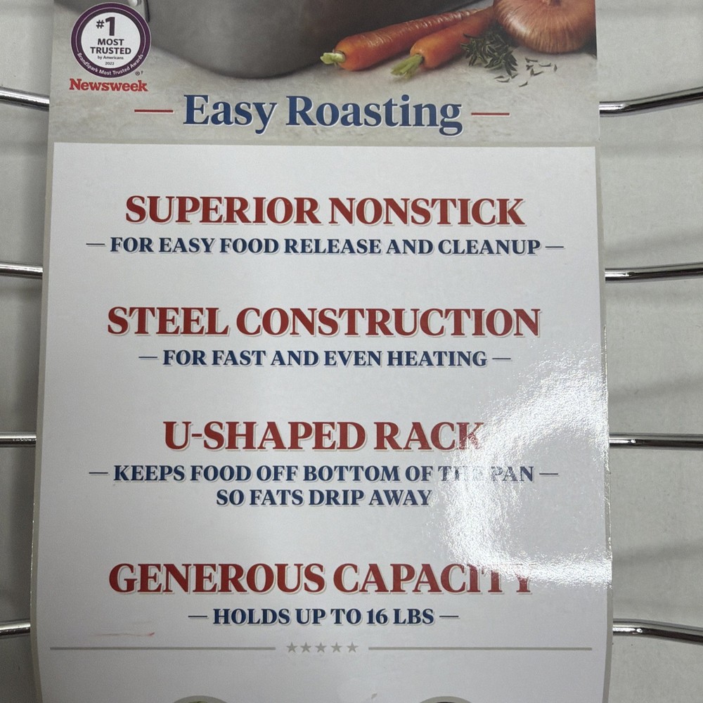 Farberware Non-stick Roaster with Rack – 12x16 Durable Roasting Pan