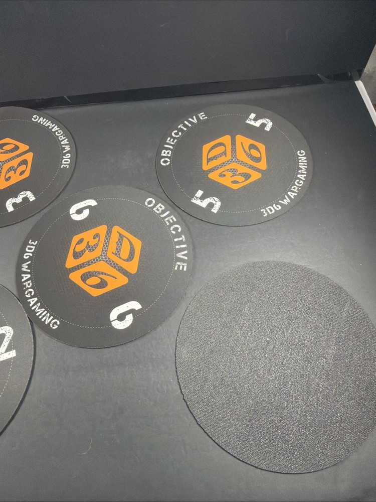 Warhammer 40K Neoprene Objective Markers Qty 6 3d6 Wargaming