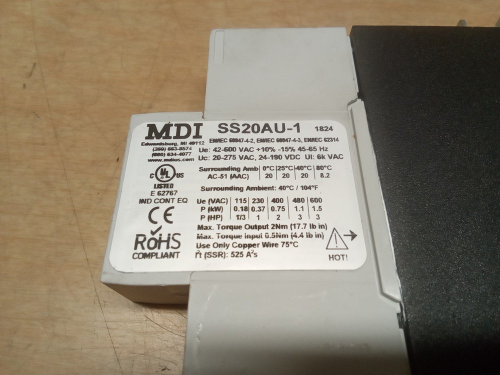 MDI SS20AU-1 Solid State Switch