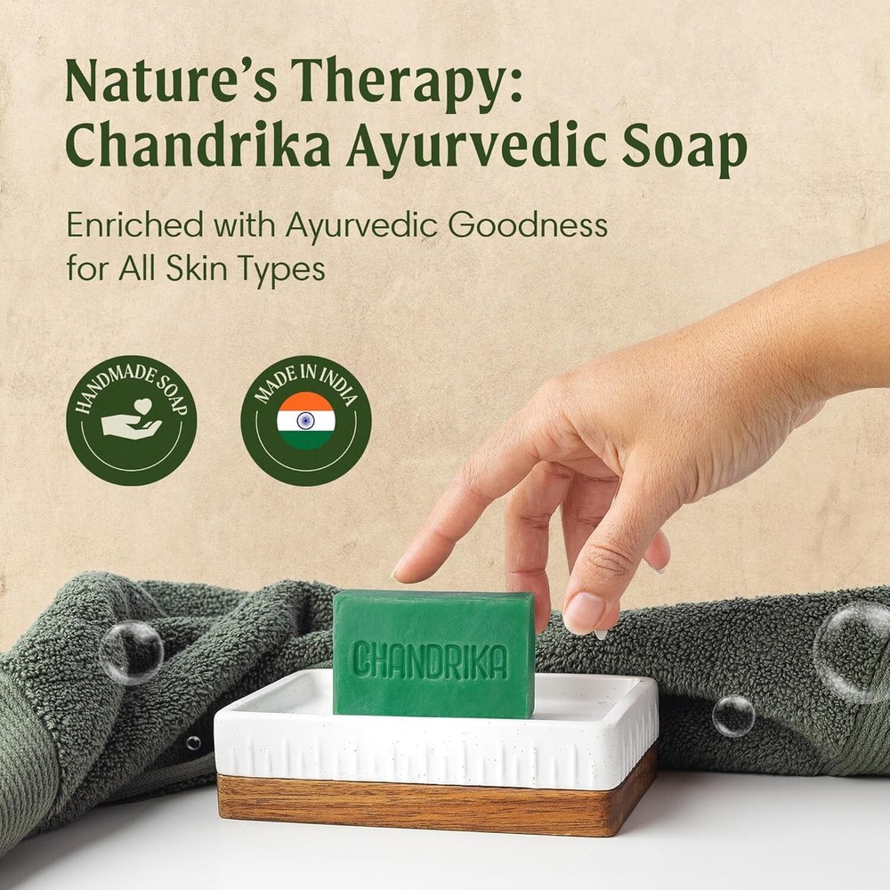 Chandrika Ayurvedic Soap 3 oz- 5 Pack