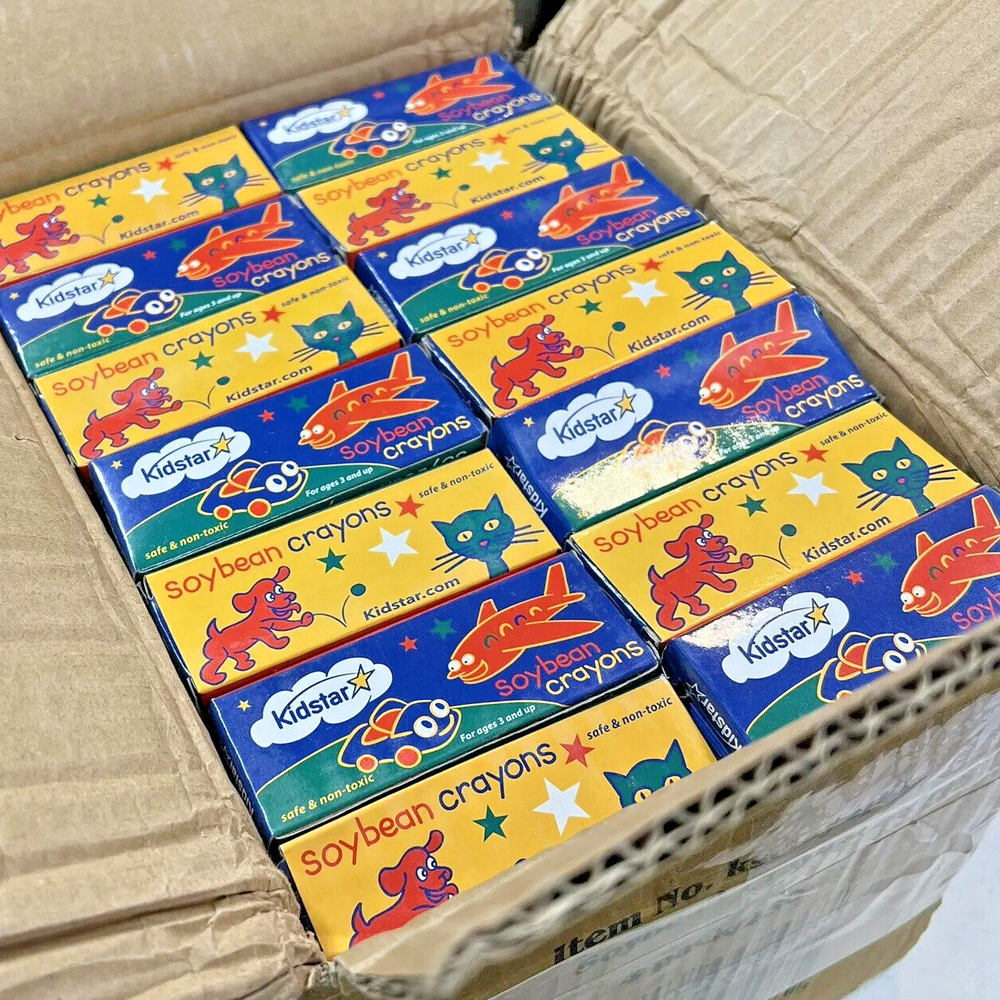 250/Case • 4-Pack Soybean Crayon Boxes • from Kidstar • #KSCRAY4PK
