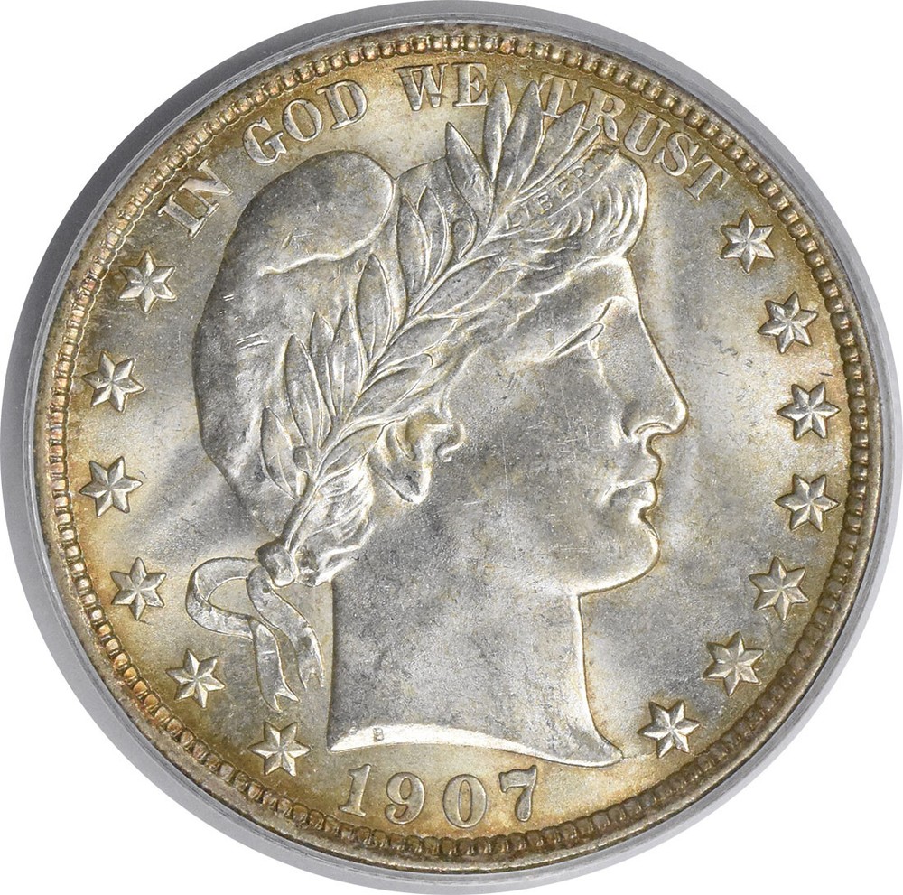 1907-D Barber Silver Half Dollar MS65 PCGS