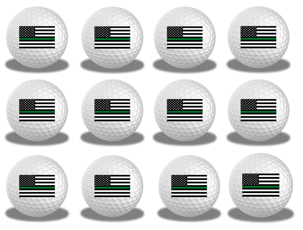 Thin Green Line Golf Balls 12 Pack - Great Gift Idea