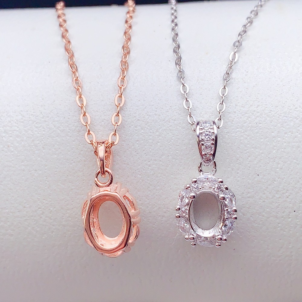 Silver 925 pendant empty setting, DIY blank setting YD21