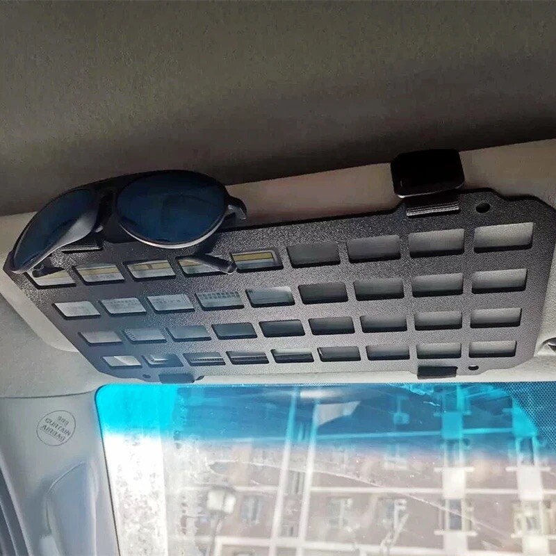 Tactical Sun Visor Organizer Molle Panel for Vehicle Visor Cover