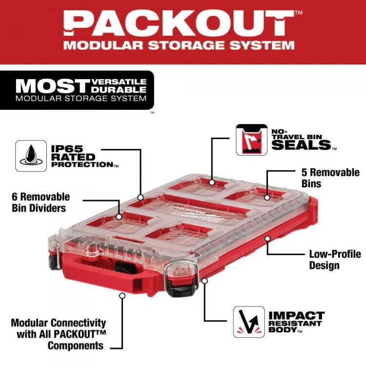 Milwaukee Lom-Profile Compact Organizer - 48-22-8436