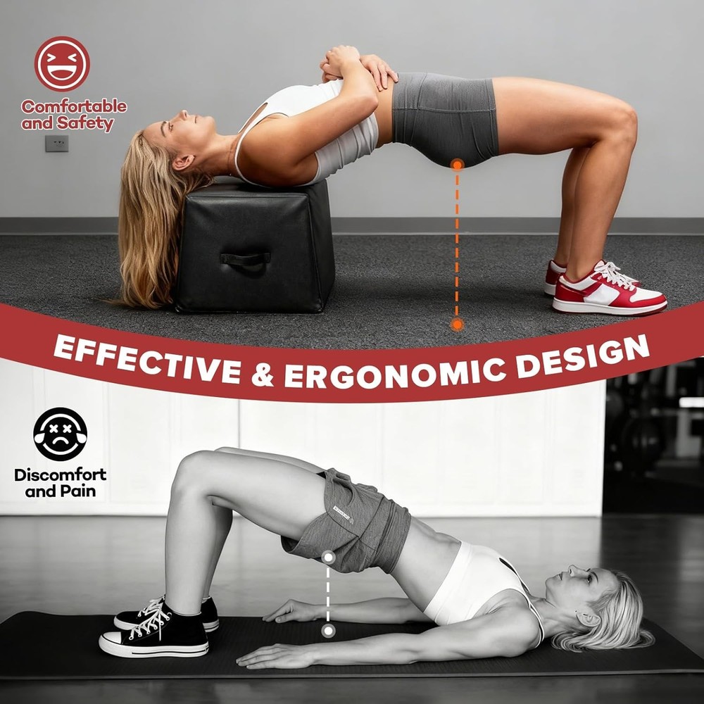 Hip Thrust Bench Multi-Functional Hip Thrust Box Home Gym Non-Slip New