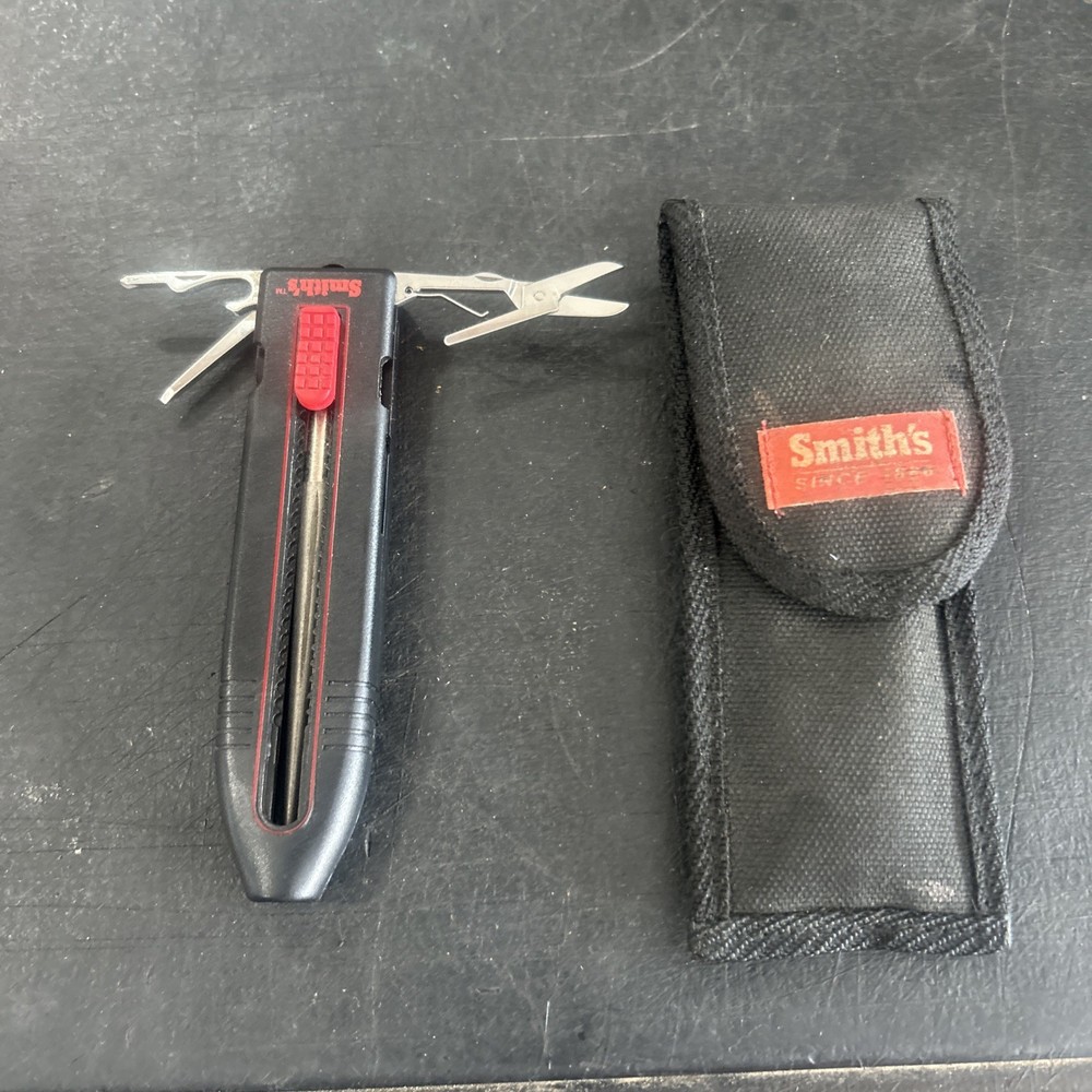 Vintage Smith's Diamond Sharpener with Several Other Tools Including Sheath