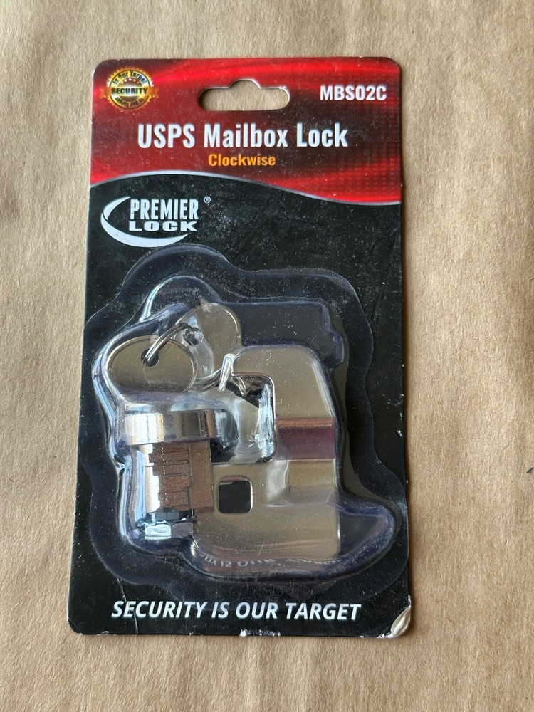Premier Lock USPS Mailbox Lock Clockwise MBS02C 3-Keys New