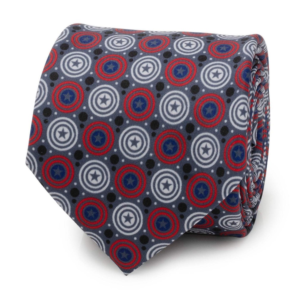 Marvel Captain America Gray Dot Men's Tie