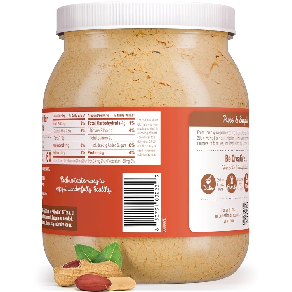 Crunchy Powdered Peanut Butter - 32oz Nutritious & Versatile Baking Essential
