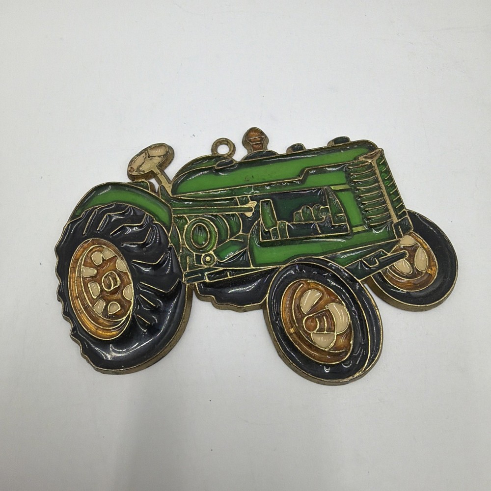 John Deere Vintage Tractor Suncatcher 5” x 3.5” Nice!