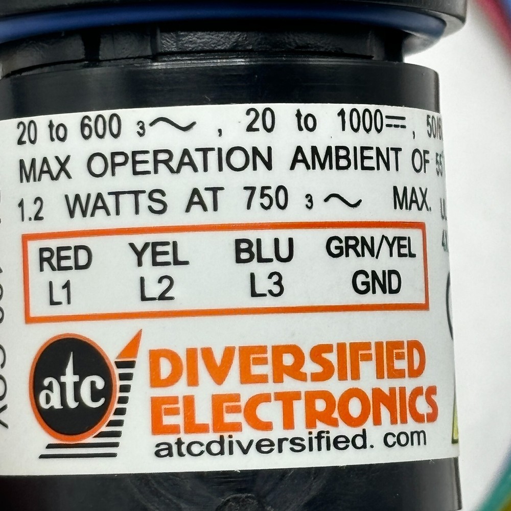 ATC DIVERSIFIED ELECTRONICS UPA-130-GOV VDC VOLTAGE DETECTOR, WIRE ASSY 🎯